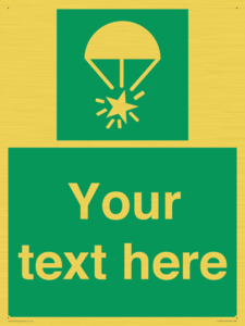 Custom sign safe condition Rocket parachute flare